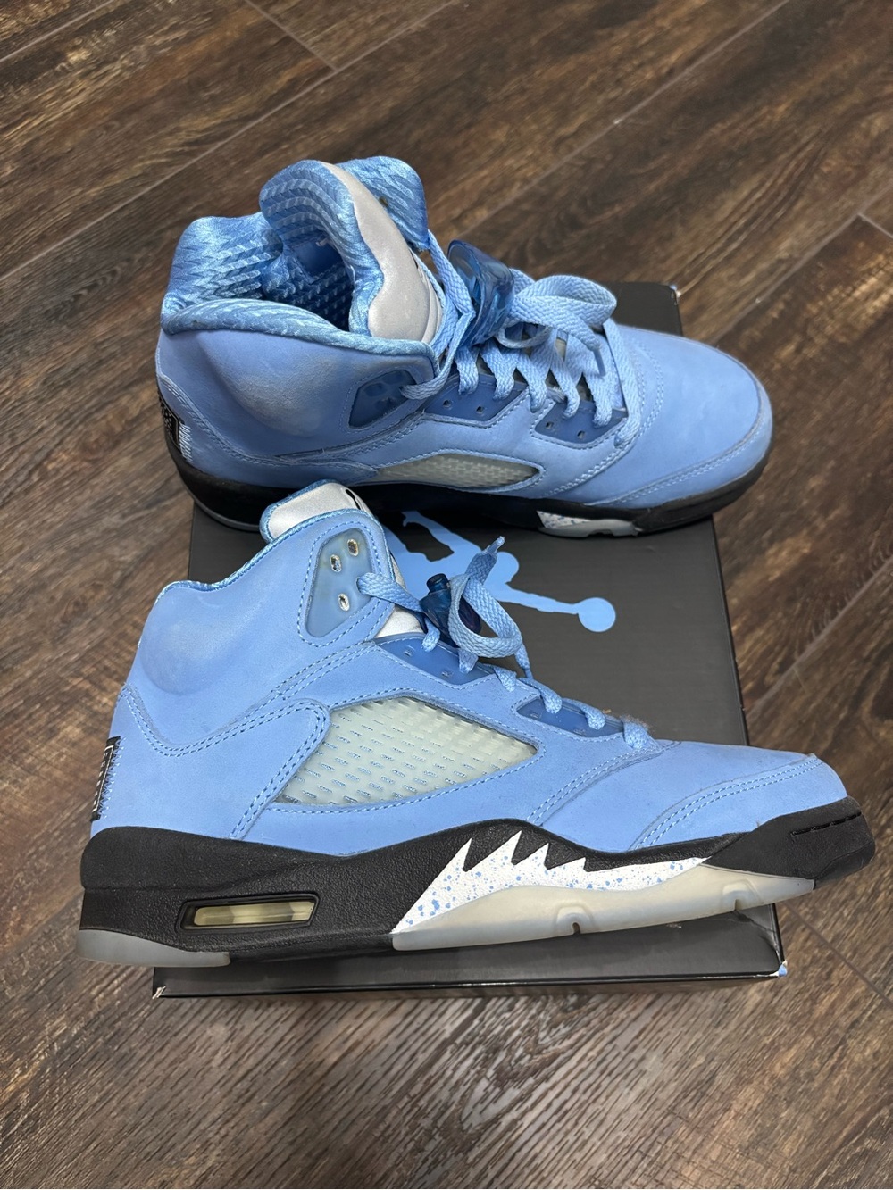 Jordan 5 Retro Kids Blue High-Top Sneakers